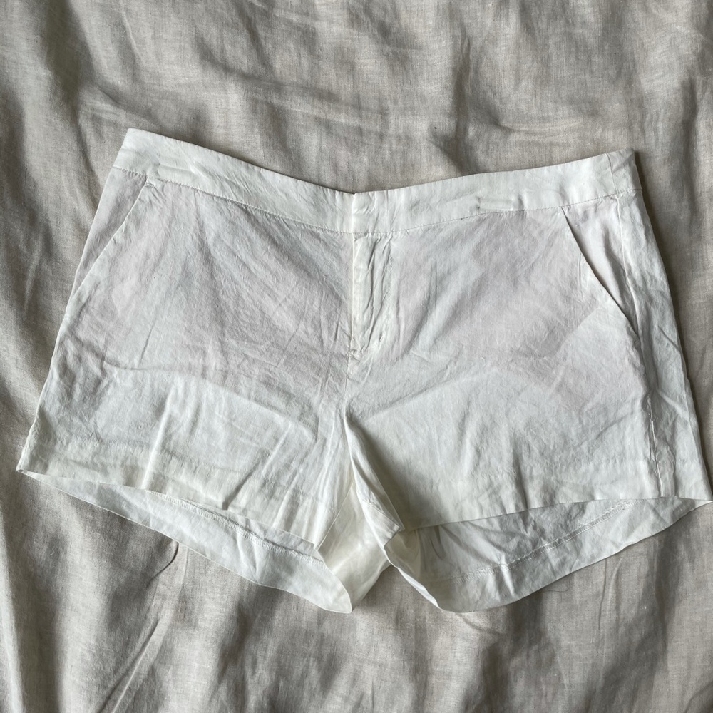 White Merci Linen Joie Shorts